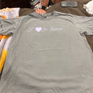 Gray 'I Love Joe Burrow' T-Shirt